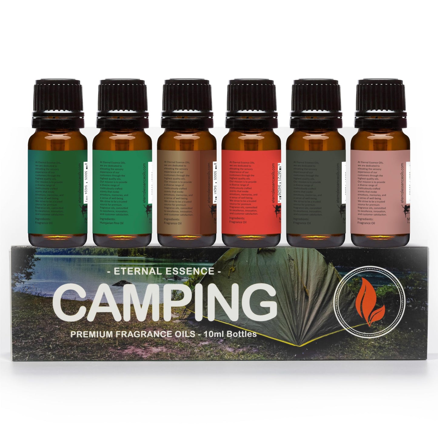 Eternal Essence Oils Camping Set of 6 Premium Fragrance Oils – 10ml Each