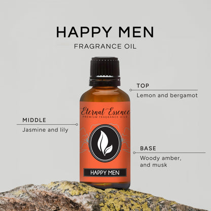 Happy Men 30ml Premium Fragrance Oil by Eternal Essence Oils - Candles, Soap, Diffusers