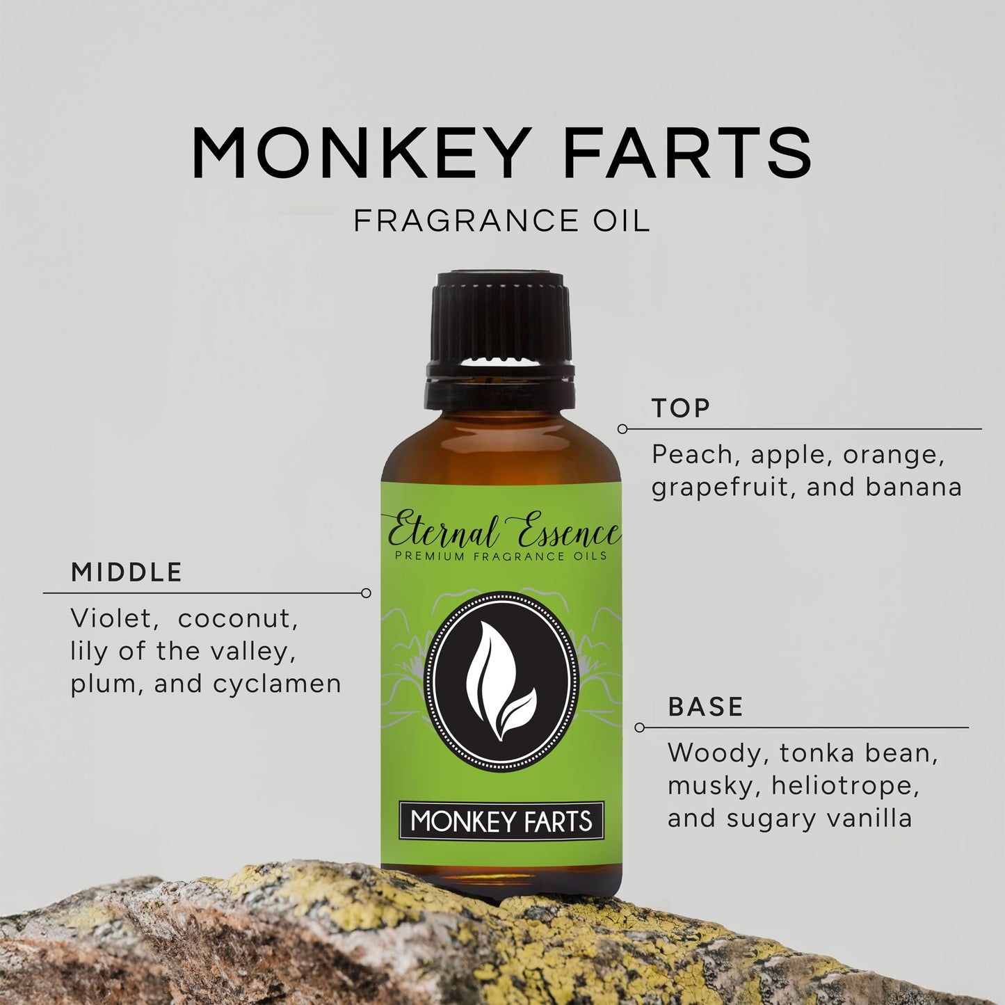 Monkey Farts 30ml Premium Fragrance Oil by Eternal Essence Oils – Candles, Soaps, Diffusers & Aromatherapy