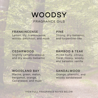 Woodsy Premium Fragrance Oils Set (6-Pack) – Pine, Cedar Wood, Sandalwood, Woodland Bay & Frankincense | Eternal Essence Oils