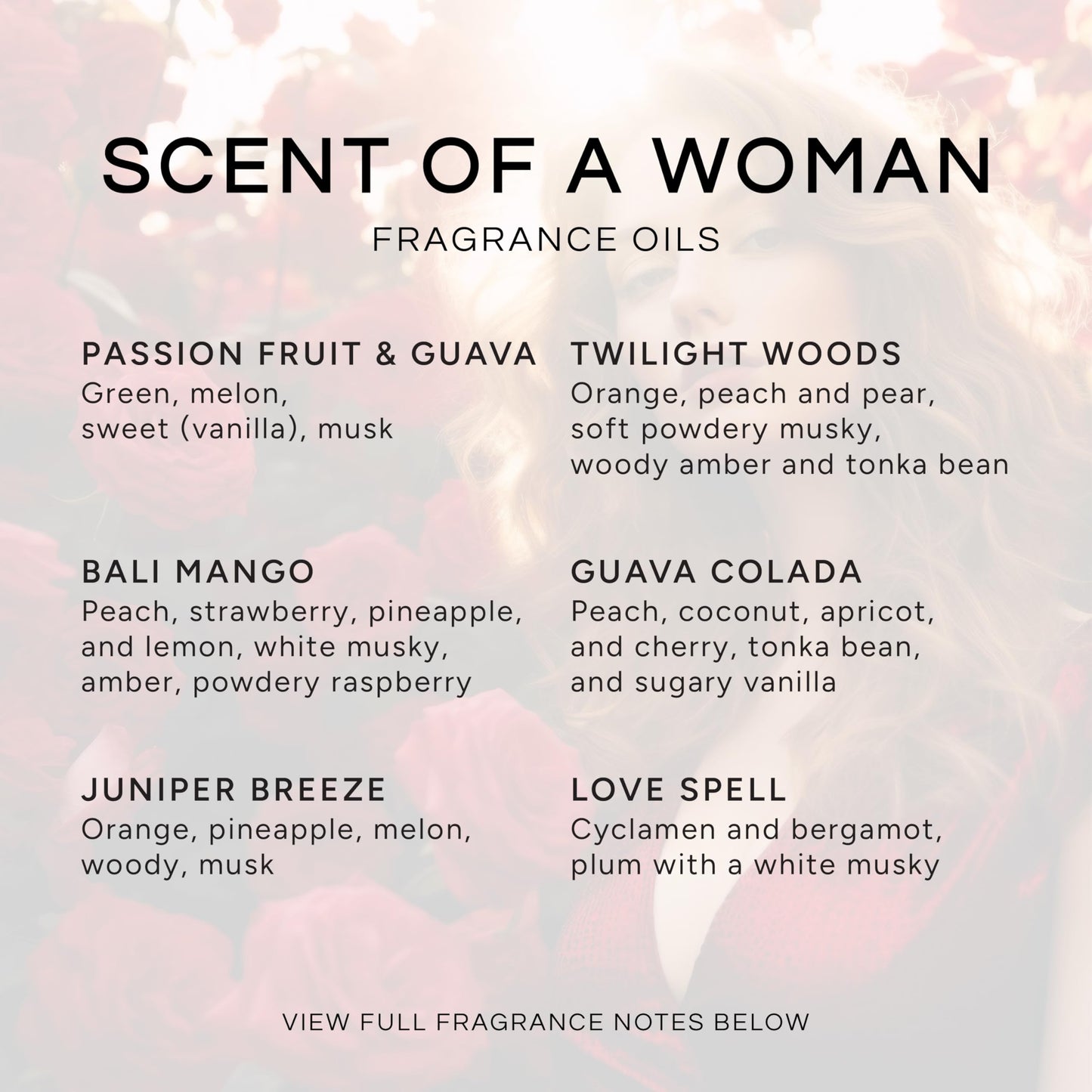 Eternal Essence Oils Scent of a Woman Set – 6 Premium Fragrance Oils (10ML Each)