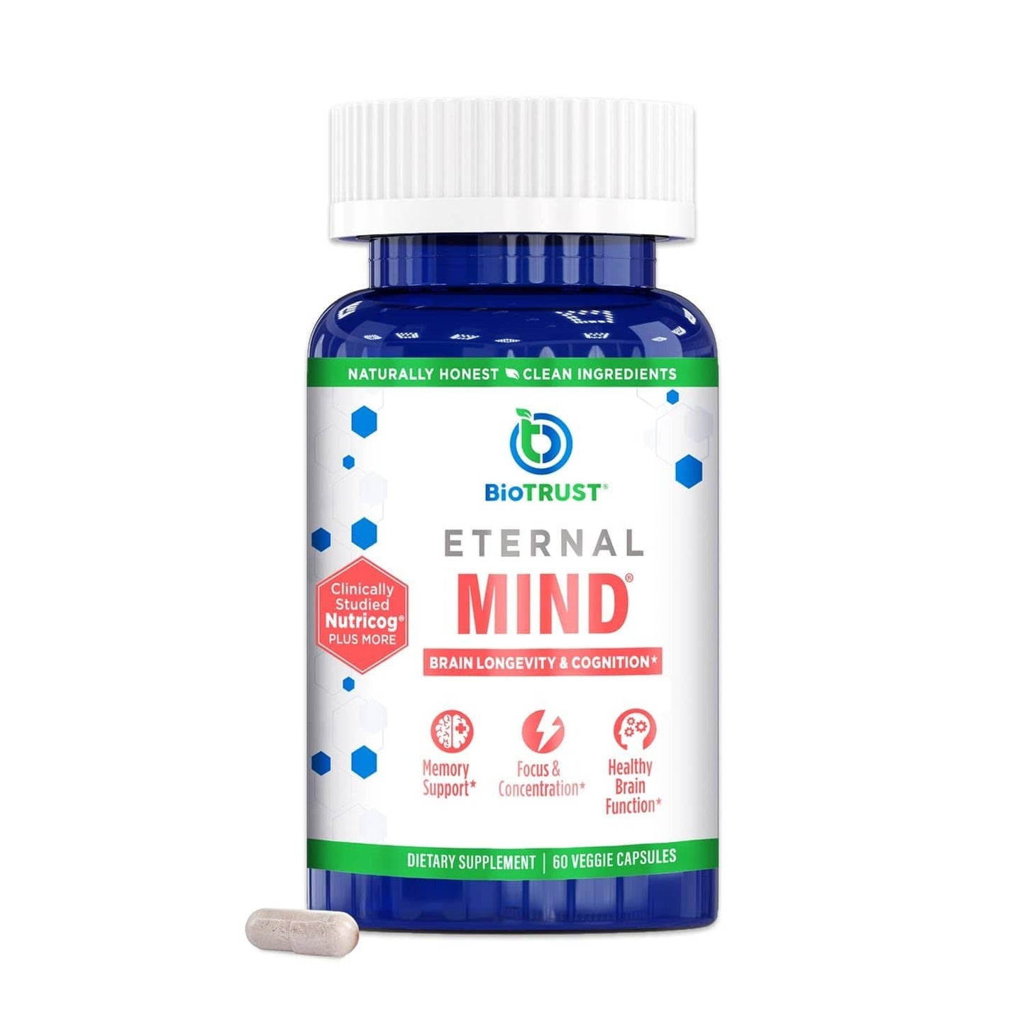 BioTrust Eternal Mind – Memory & Focus Brain Supplement, 30 Servings