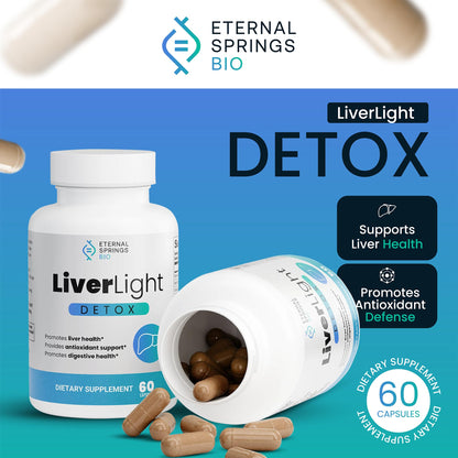 Eternal Springs Bio LiverLight Detox – Herbal Liver Support, 60 Capsules, Gluten-Free & Plant-Based