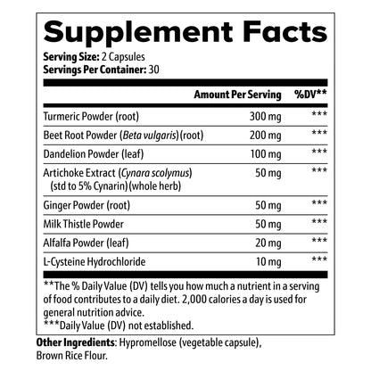 Eternal Springs Bio LiverLight Detox – Herbal Liver Support, 60 Capsules, Gluten-Free & Plant-Based