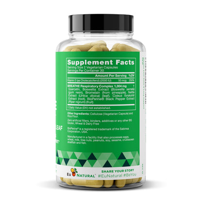 Eu Natural Breathe Inhaler Support Supplement – Seasonal Sinus & Lung Wellness