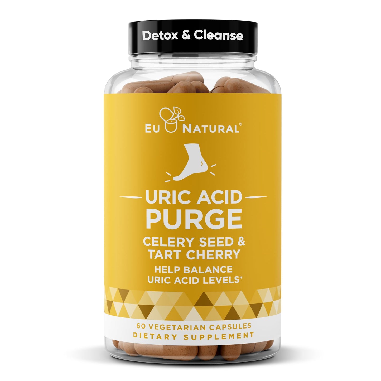 Eu Natural Purge Uric Acid Flush – 60 Soft Vegan Capsules | Detox & Joint Support