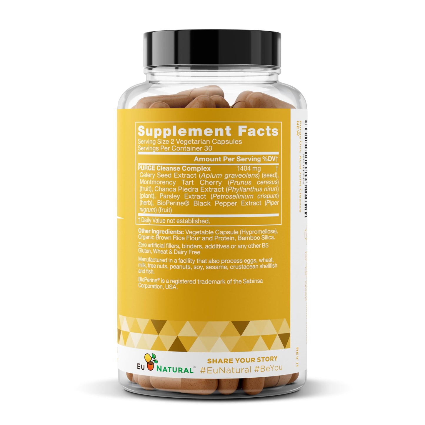 Eu Natural Purge Uric Acid Flush – 60 Soft Vegan Capsules | Detox & Joint Support