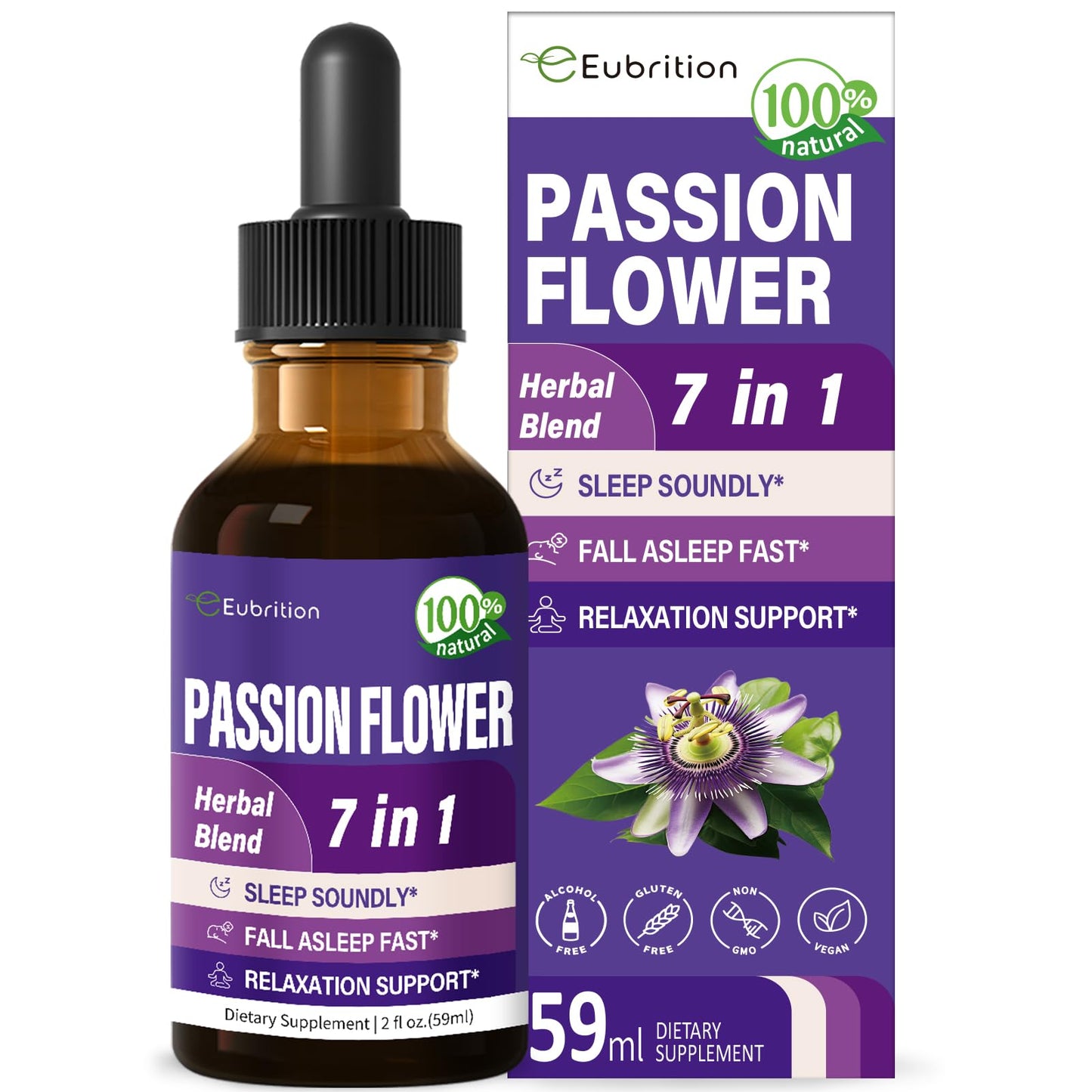 Eubrition Passion Flower Liquid Drops — Sleep Support (2 oz)