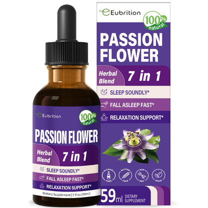 Eubrition Passion Flower Liquid Drops — Sleep Support (2 oz)
