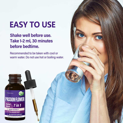 Eubrition Passion Flower Liquid Drops — Sleep Support (2 oz)