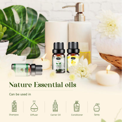 Essential Oils Set (48 x 5ml) - Aromatherapy Kit for Diffuser, Soap & Massage