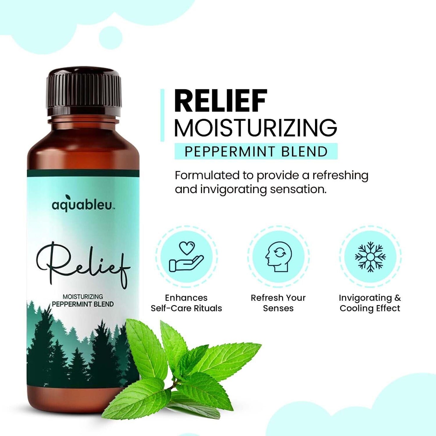 Essential Massage Oil Gift Set – Serenity Trio: Calm Lavender, Relief Peppermint, Soothe Eucalyptus (80 ml) – Beautiful Gift for Women