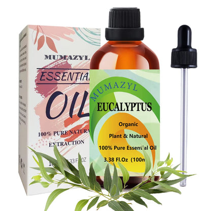 Eucalyptus Essential Oil 100ml - 100% Pure, Organic Eucalyptus Oil with Dropper