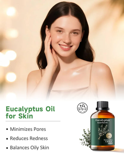 Pure Eucalyptus Essential Oil for Outdoor Shield – Patio & Garden | Mumianhua 3.38 Fl Oz