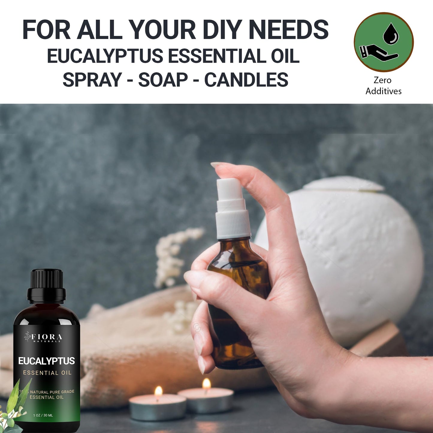 Eucalyptus Essential Oil - 100% Pure for Diffusers, Cold & Aromatherapy