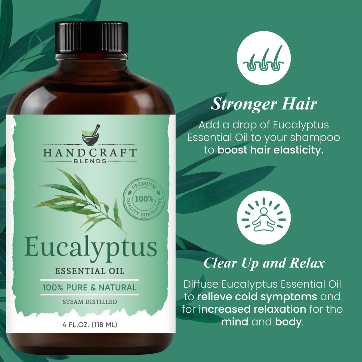 Handcraft Blends Eucalyptus Essential Oil - 4 Fl Oz - Pure & Natural