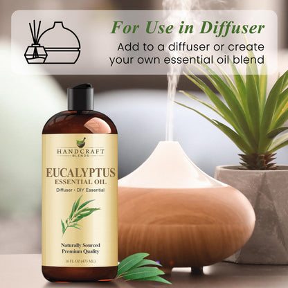 Handcraft Blends Eucalyptus Essential Oil - 16 oz for Candles, Soaps, Diffusers
