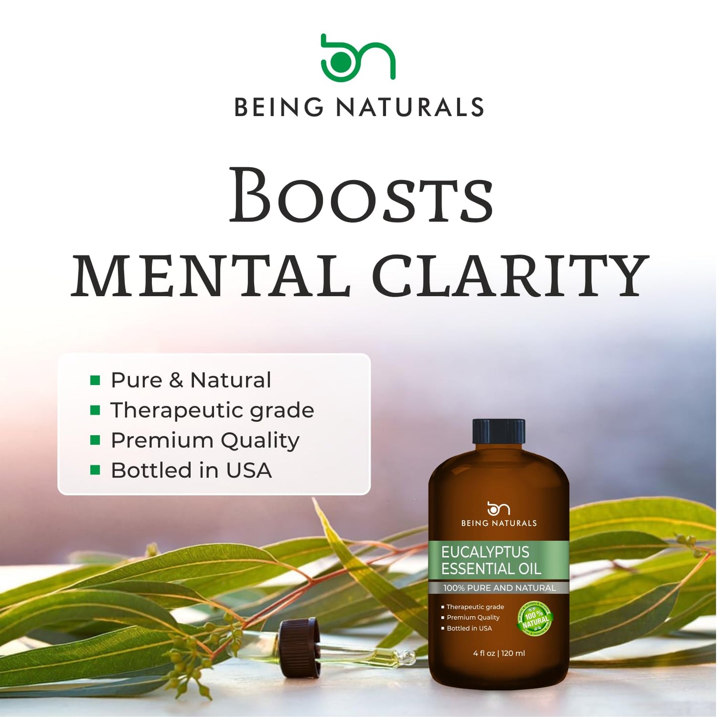 Eucalyptus Essential Oil - 4 fl oz | 100% Pure & Natural with Glass Dropper – Premium Eucalyptus Oil