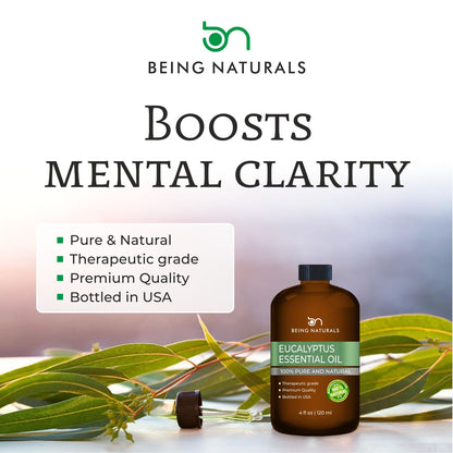 Eucalyptus Essential Oil - 4 fl oz | 100% Pure & Natural with Glass Dropper – Premium Eucalyptus Oil