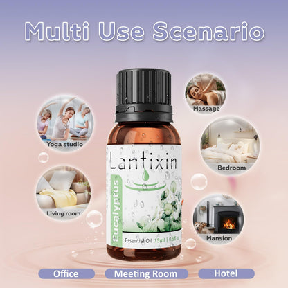 Lantixin Eucalyptus Essential Oil – Pure 0.5 oz | Premium Grade for Diffusers