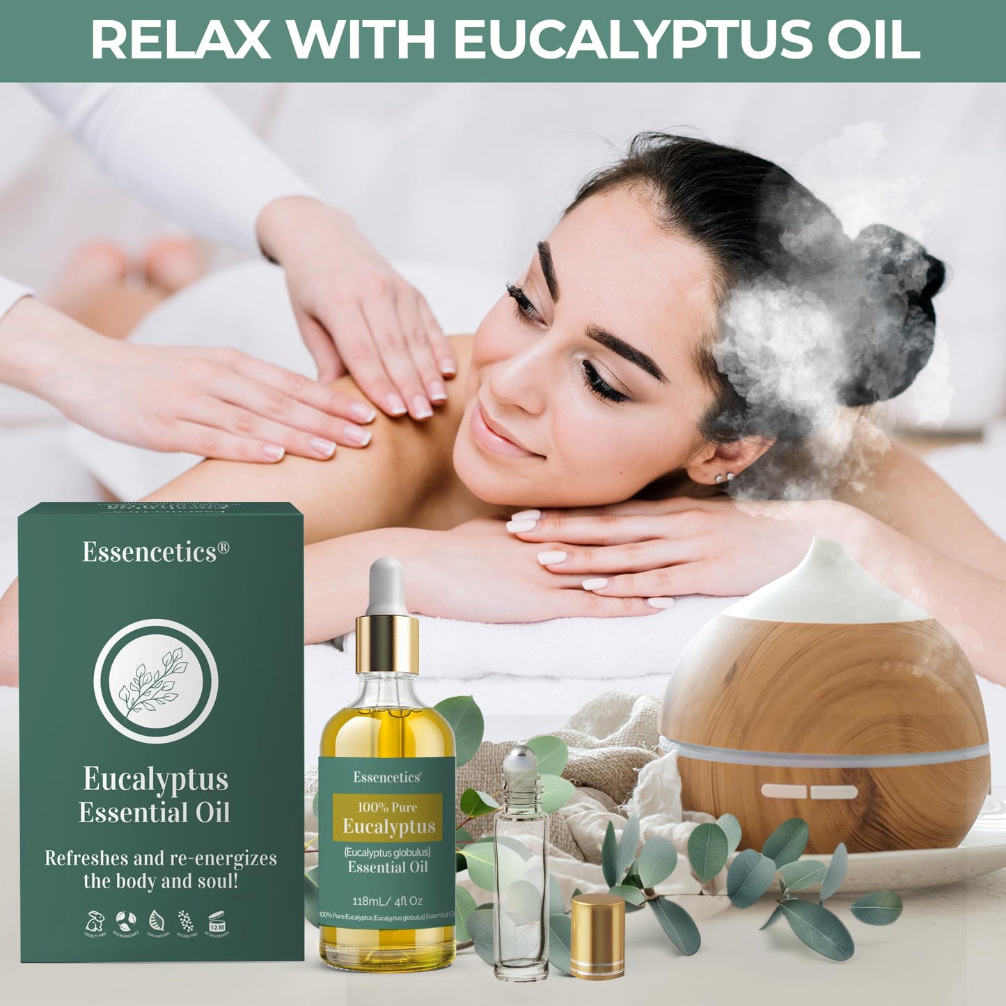 Eucalyptus Essential Oil 4oz - 100% Natural, Therapeutic Grade, Organic