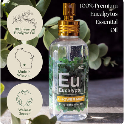 Eucalyptus Shower Spray 2 oz – Spa-Grade Aromatherapy, Made in USA