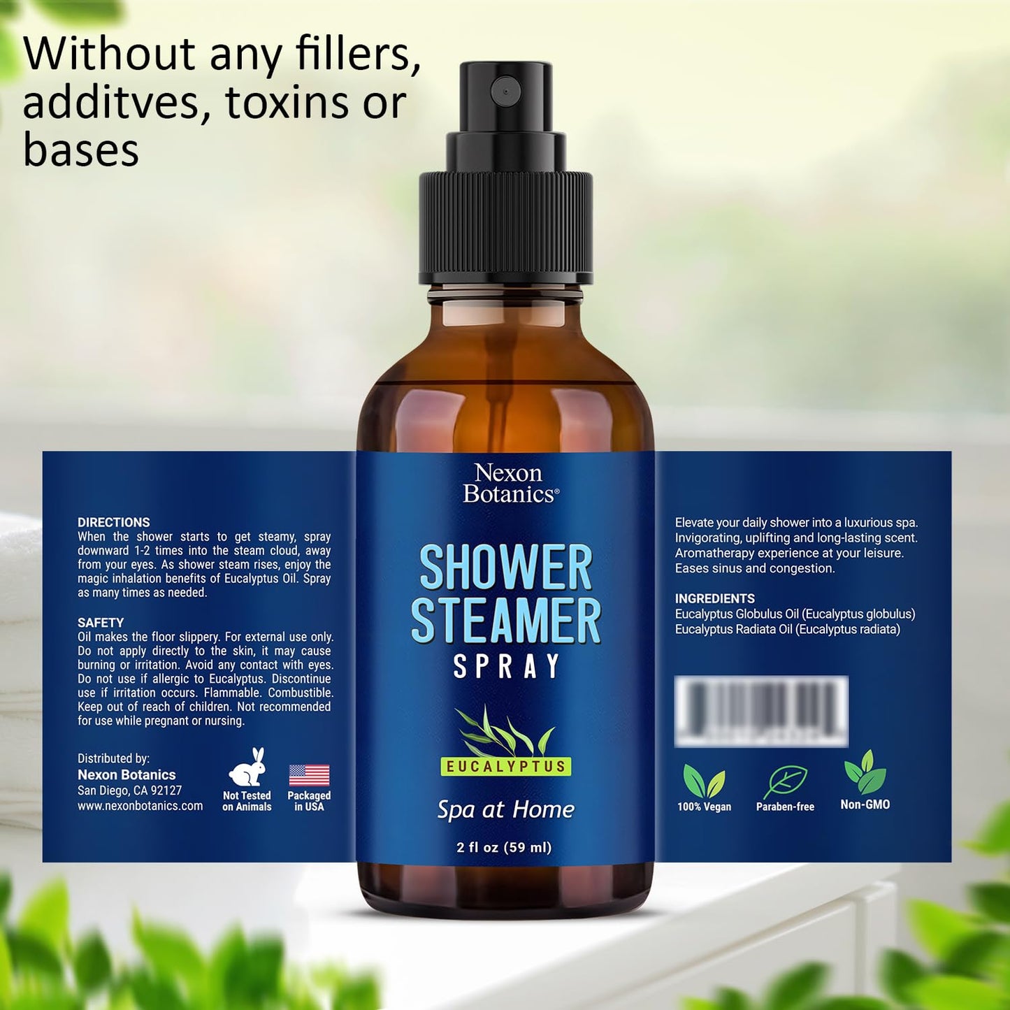 Eucalyptus Shower Steamer Spray – Nexon Botanics Aromatherapy Mist (2 fl oz)