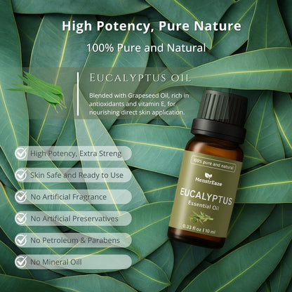 Eucalyptus Essential Oil – 100% Pure & Natural, Therapeutic Grade, 10 ml