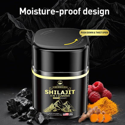 Eullsi Shilajit Gummies + Ashwagandha – 60 Count, Vegan & Non-GMO