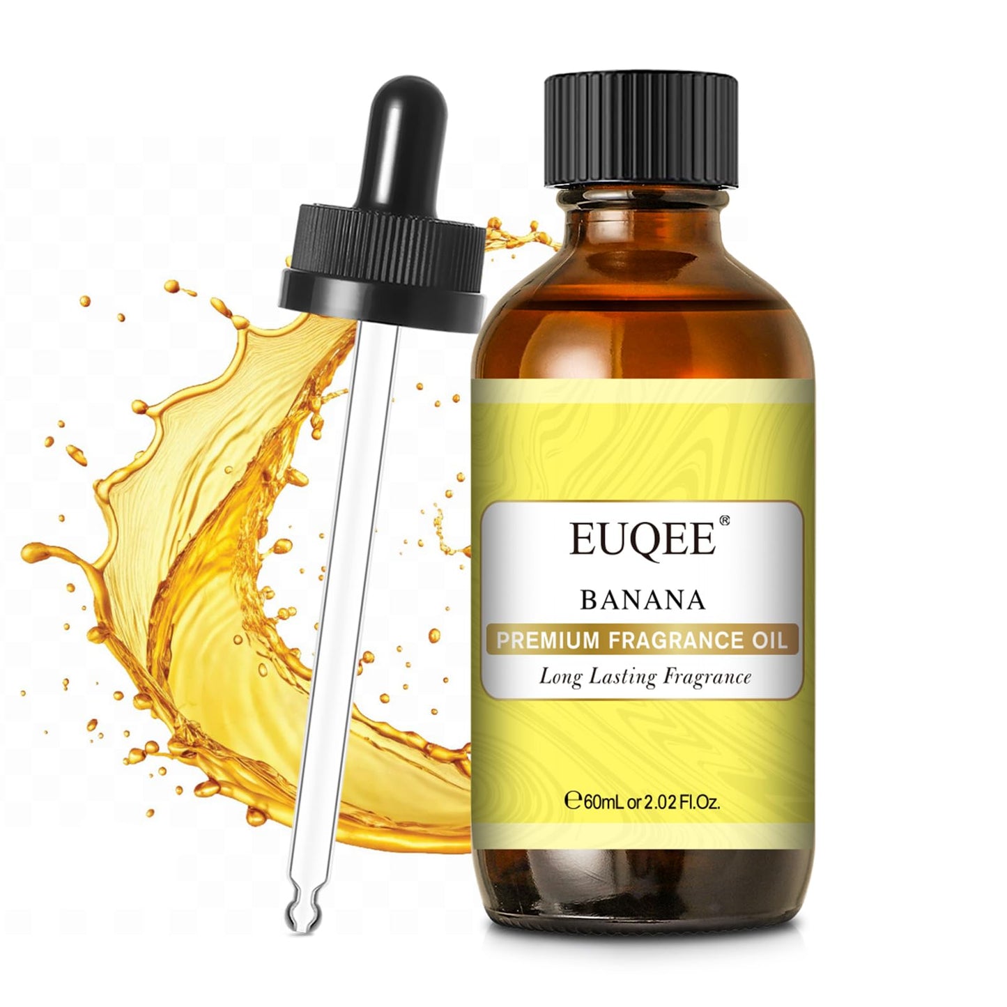 EUQEE Banana Fragrance Oil 60ml | Premium Essential Oil with Glass Dropper for Diffuser, Soap & Candle Making