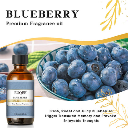 EUQEE Blueberry Fragrance Oil – Premium 2.02 Fl oz (60 ml) with Glass Dropper