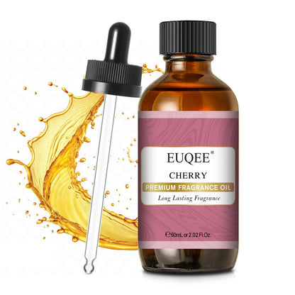 Cherry Fragrance Oil 60ml | EUQEE Premium Essential Oil with Glass Dropper for Diffusers, Candles & Soaps
