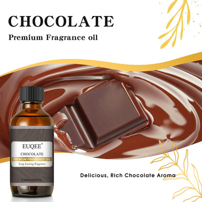 EUQEE Chocolate Fragrance Oil 2.02 Fl oz (60 ml) – Premium Grade with Glass Dropper for Diffusers, Soaps & Candles