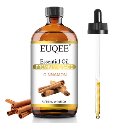 EUQEE Cinnamon Essential Oil 118ml (4 Fl Oz) – Diffuser, Aromatherapy, DIY Soap & Candle Making