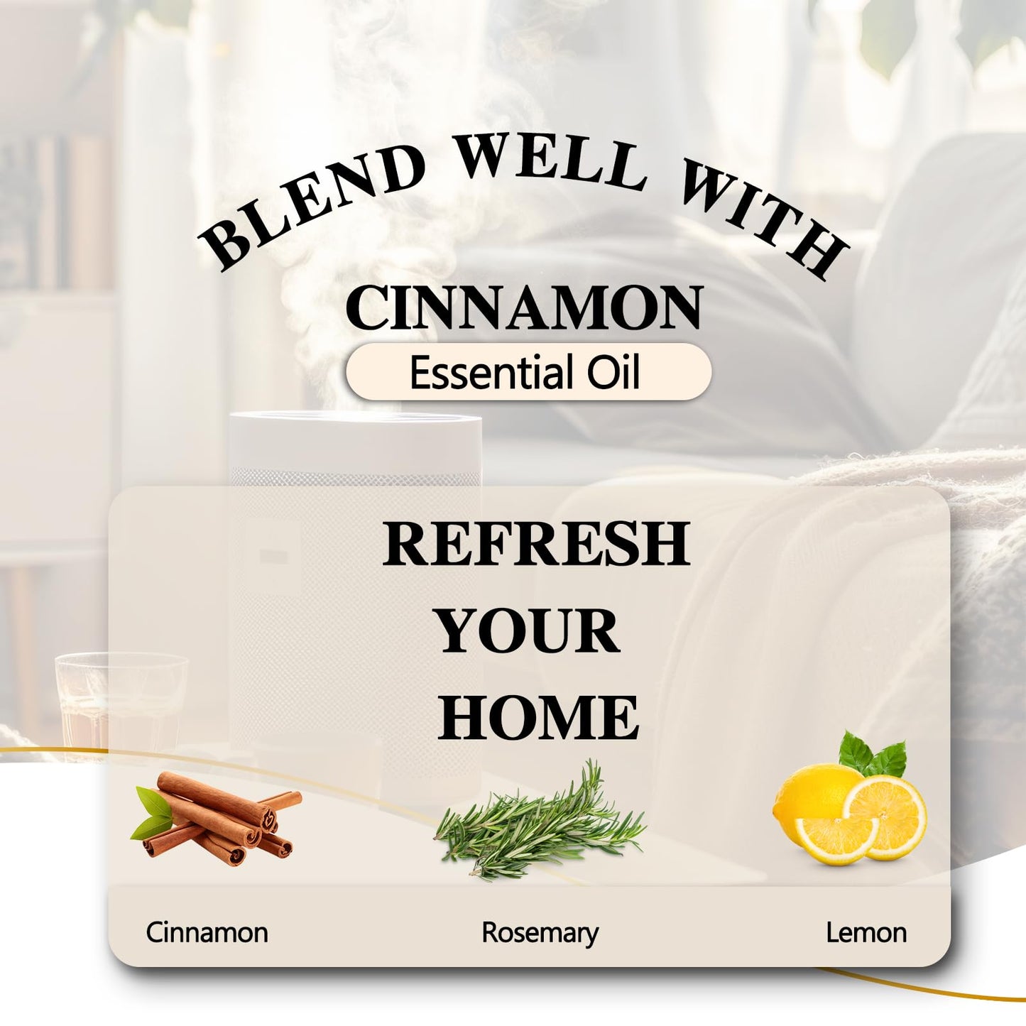EUQEE Cinnamon Essential Oil 118ml (4 Fl Oz) – Diffuser, Aromatherapy, DIY Soap & Candle Making
