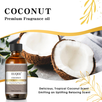 EUQEE Coconut Fragrance Oil – Premium Scented Oil for Aromatherapy & Candles