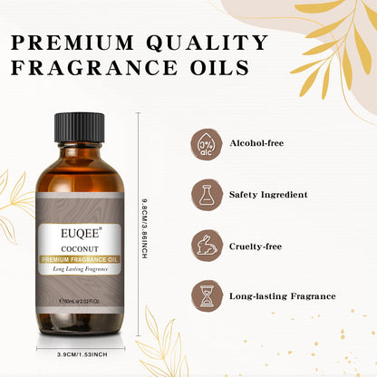 EUQEE Coconut Fragrance Oil – Premium Scented Oil for Aromatherapy & Candles