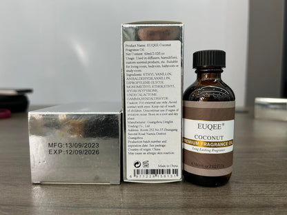 EUQEE Coconut Fragrance Oil – Premium Scented Oil for Aromatherapy & Candles
