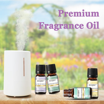 EUQEE Premium Floral Fragrance Oils Set 6x10ml – Diffuser & DIY Candle