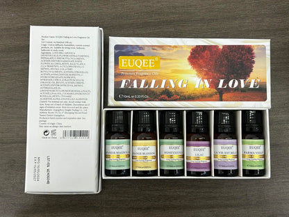 EUQEE Premium Floral Fragrance Oils Set 6x10ml – Diffuser & DIY Candle