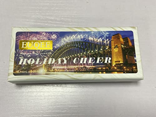EUQEE Holiday Cheer Premium Fragrance Oils Set of 6 (10ml) – Forest Pine, Christmas Wreath, Brown Sugar, Harvest Spice, Gingerbread, Pumpkin Pie