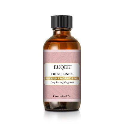 EUQEE Fresh Linen Fragrance Oil 60ml – Premium Essential Oil for Aromatherapy, Diffusers, DIY Bath Bombs & Candles