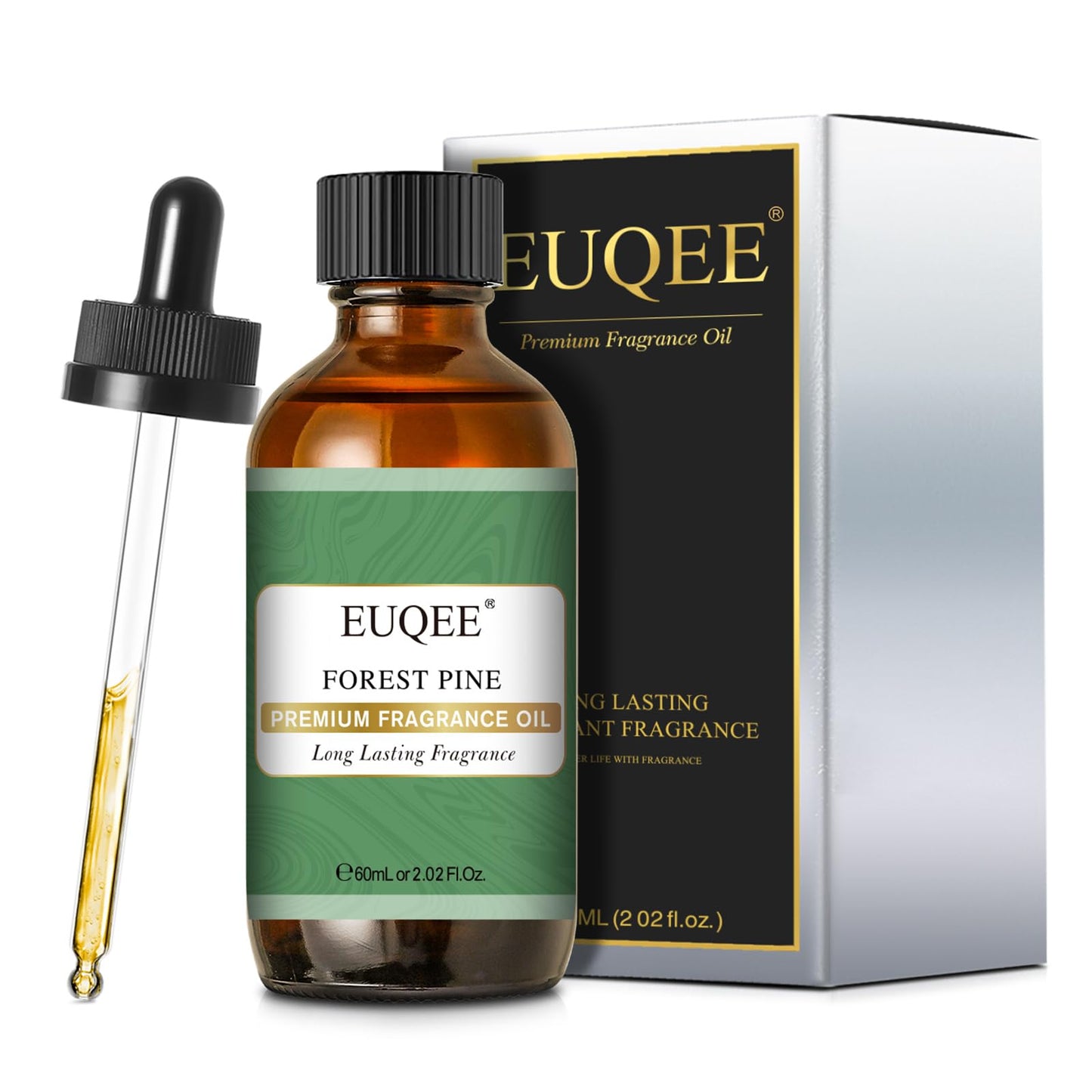 EUQEE Forest Pine Fragrance Oil – Premium 60ml / 2.02 fl oz with Glass Dropper | Diffusers, Candles, Soaps