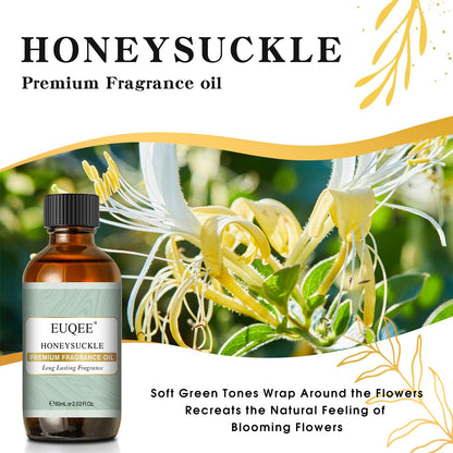 EUQEE Honeysuckle Fragrance Oil 60ml – Premium Glass Bottle Dropper