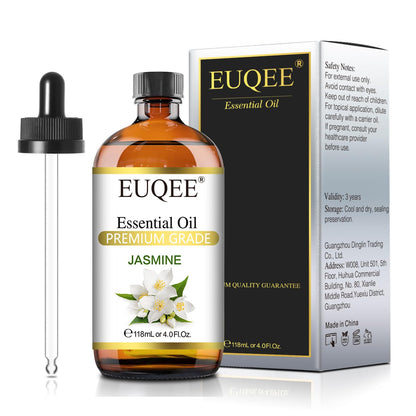 EUQEE Jasmine Essential Oil 118ml – Premium Jasmine Oil for Aromatherapy, Diffuser, DIY Soap & Candle Making (4 Fl Oz)