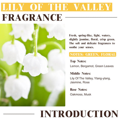 EUQEE Lily of the Valley Fragrance Oil 60ml – Premium Essential Oil with Glass Dropper