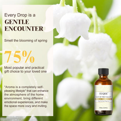 EUQEE Lily of the Valley Fragrance Oil 60ml – Premium Essential Oil with Glass Dropper