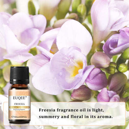 EUQEE Nature Air Premium Grade Scented Oils Gift Set - 6x10ml (Sea Breeze, Freesia, Bamboo & Teak, Cedarwood, Forest Pine, Sandalwood)