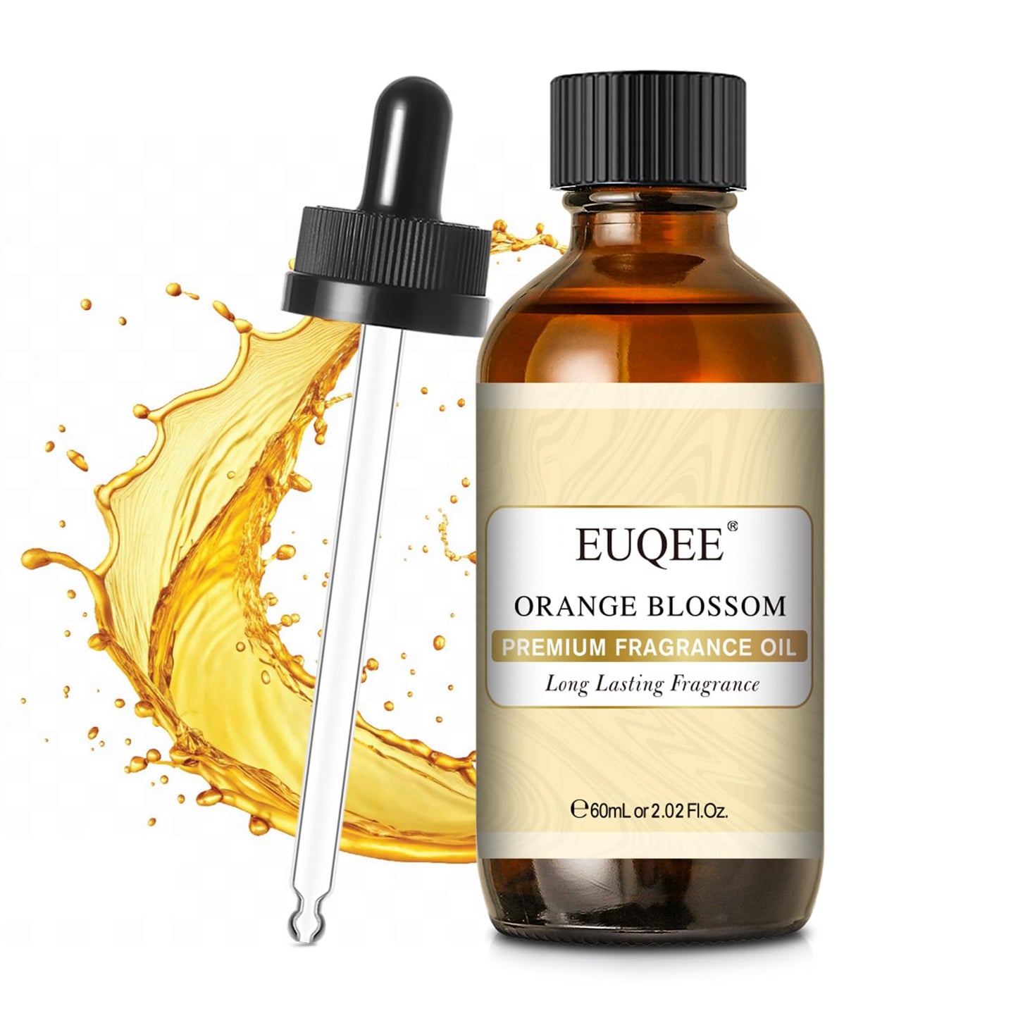 EUQEE Orange Blossom Fragrance Oils, 60ml – Glass Dropper for Diffusers, Candles & Soap