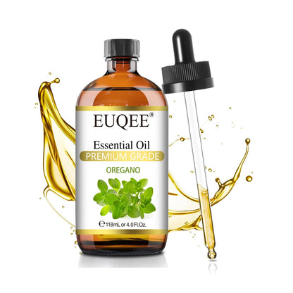 EUQEE Oregano Essential Oil 4oz / 118ml – Pure Aromatherapy with Glass Dropper